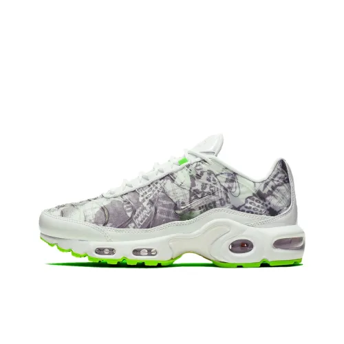 Nike Air Max Plus Low Top Marathon Беговые кроссовки Женские Серый Белый