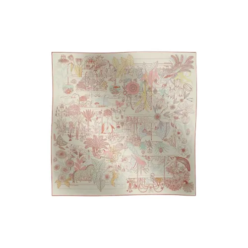 HERMES Шарфы из шелка Тутовый женские розовый