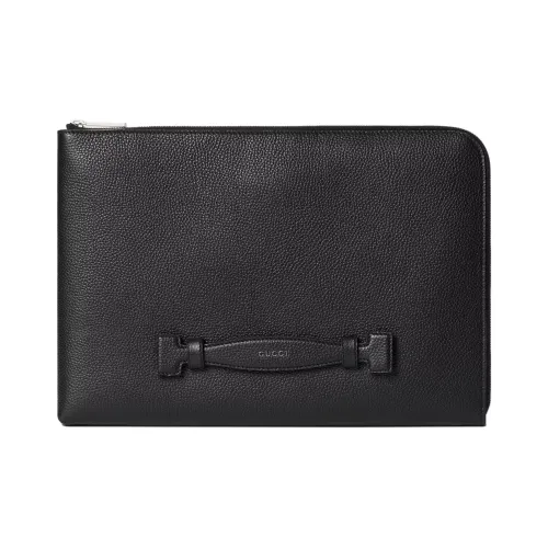GUCCI Кожа Бизнес Клатч Сумка Средний Мужской Черный