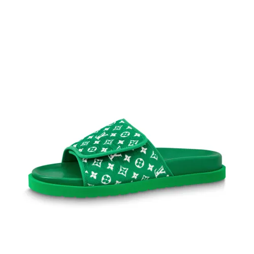 LOUIS VUITTON Miami Сланцы Мужские Зеленые