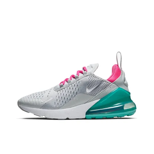 Nike Air Max 270 Low Беговые кроссовки Женские Серый Розовый Зеленый