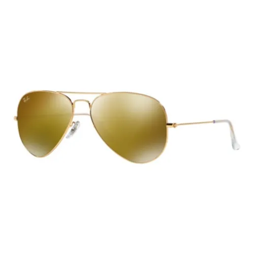 RayBan Super Alloy Твердая Эпоксидная Смола Солнцезащитные Очки Aviator Мужские Золото