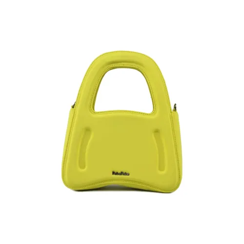 PabePabe Neoprene Сумка через плечо Сумка Мини Женская Неоново-желтая
