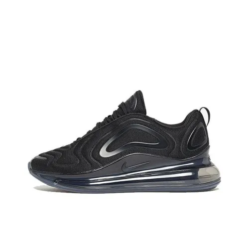 Nike Air Max 720 Амортизация Износостойкий Низкий Топ Повседневные Беговые Кроссовки Унисекс Черный Воин