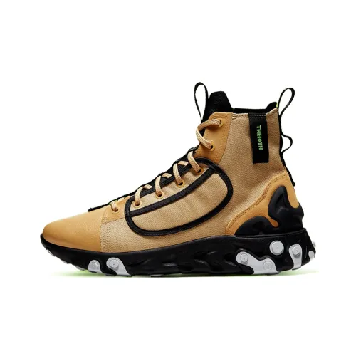 Nike React Ianga Нескользящие Легкие Высокие Беговые Кроссовки Мужские Черный Кофейный