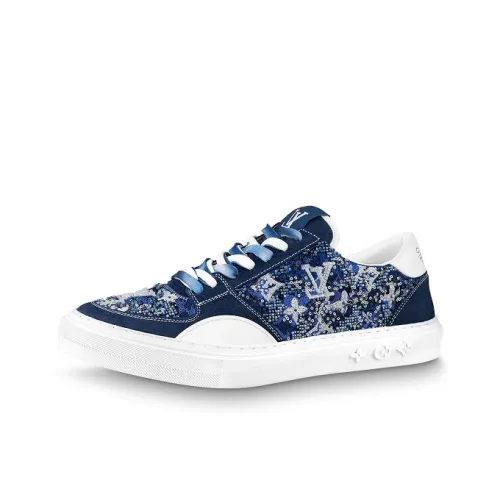 LOUIS VUITTON Ollie Low Топ Стильные Скейтбординги Мужской Синий Белый
