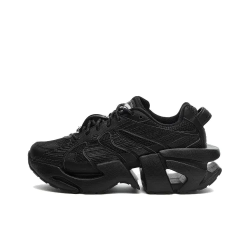 FILA Космос Толстая подошва Низкий топ Черный Женский