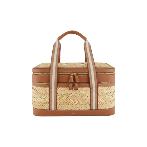 Anya Hindmarch Морская трава Picnic Basket Сумка для коробок Сумка Унисекс Естественный цвет