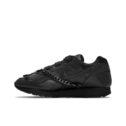 Comme DES Garcons x Nike Outburst Low Топ Марафон Беговые кроссовки Женские Черный