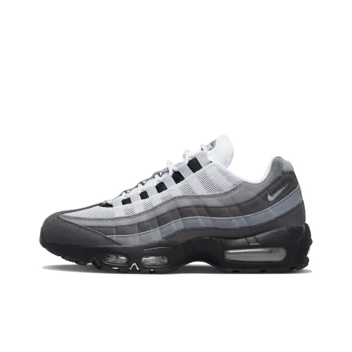 Nike Air Max 95 'GREY JEWEL' Устойчивый к истиранию Дышащий Низкий Топ Повседневная обувь Унисекс Серый Белый
