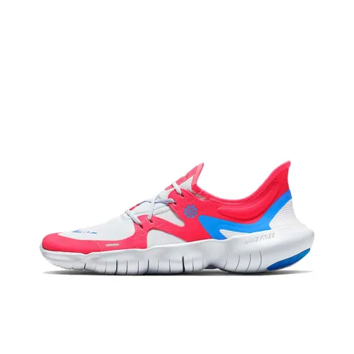 Nike Free Rn 5,0 Амортизаторы Устойчивые к истиранию Низкий Топ Тренировочные Беговые кроссовки Мужские Красный Белый Синий