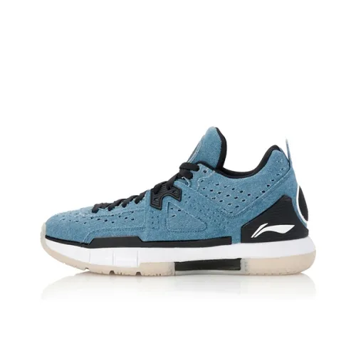 LINING WOW 5 Way Of Wade Деним Низкий Топ Баскетбольные Кроссовки Мужские Синий Белый