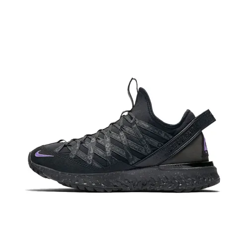 Nike ACG REACT TERRA GOBE Low Топ Беговые кроссовки Унисекс Черный Фиолетовый