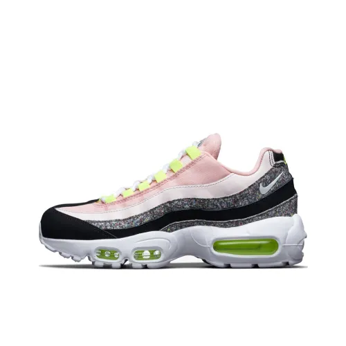 Nike Air Max 95 Low Топ Марафон Беговые кроссовки Женские Черно-розовый