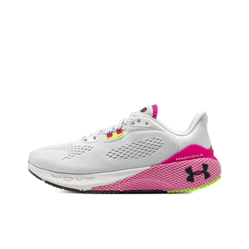 Under Armour HOVR Machina 3 Low Топ Повседневные Беговые Кроссовки Женские Белые Розовые