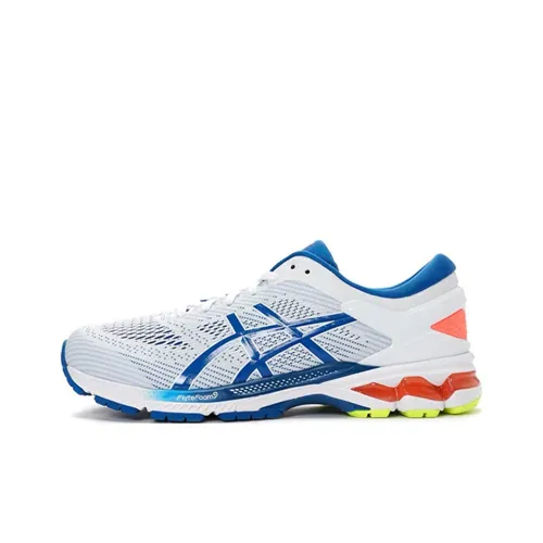 Asics Gel Kayano 26 Low Top Марафон Беговые кроссовки Мужские Белые