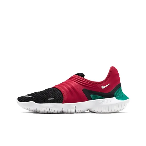 Nike Free RN Flyknit 3,0 Нескользящий Легкий Низкий Топ Повседневная Беговая Обувь Унисекс Черный Красный