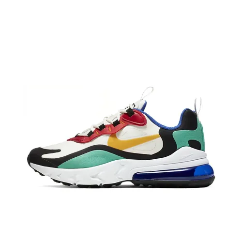 Nike Air Max 270 Low Топ Повседневные Беговые Кроссовки Женские Белые Желтые Синие