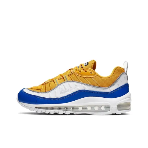 Nike Air Max 98 Low Топ Повседневные Беговые Кроссовки Женские Желто-Синие