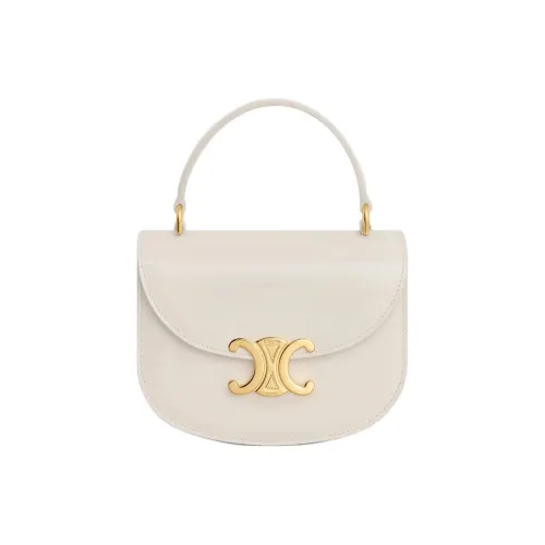 CELINE Besace Телячья кожа Сумка Сумка через плечо Сумка через плечо Мини Женская Белая