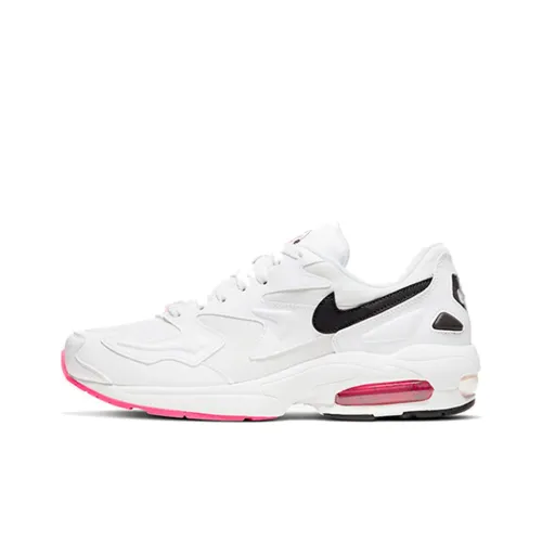 Nike Air Max 2 Light Max Амортизация Легкий Низкий Топ Беговые кроссовки Унисекс Розовый Белый