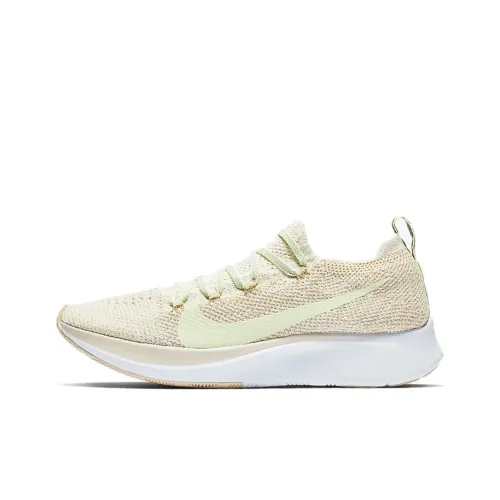 Nike Zoom Fly 1 Non Slip Легкий Низкий Топ Марафон Беговые кроссовки Женские Бежево-желтые