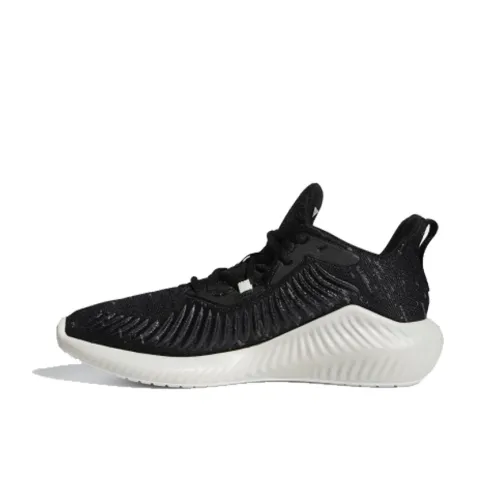 Adidas AlphaBounce Slip-Resistant Низкие Беговые Кроссовки Женские Черный Белый