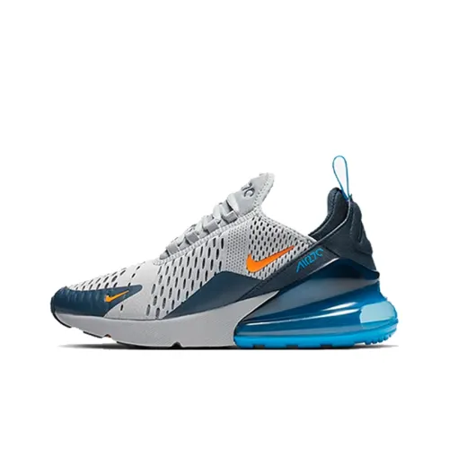 Nike Air Max 270 Low Топ Марафон Беговые кроссовки Женские Серый Синий