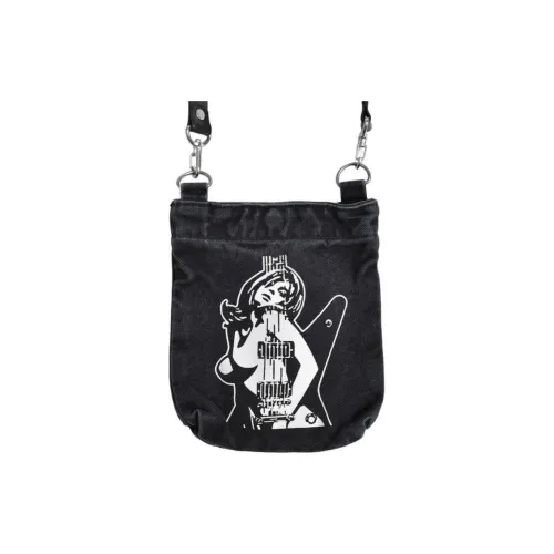 HYSTERIC GLAMOUR Хлопок с коровьей кожей сумка через плечо сумка на плечо стандартная унисекс черный