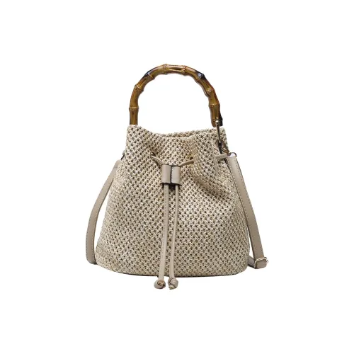 S.REPHEN Солома Одно плечо Сумка Стандартная Женская Хаки Белый Коричневый
