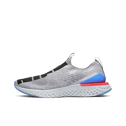 Nike Epic React Flyknit Low Топ Повседневные Беговые Кроссовки Мужские Серый Черный