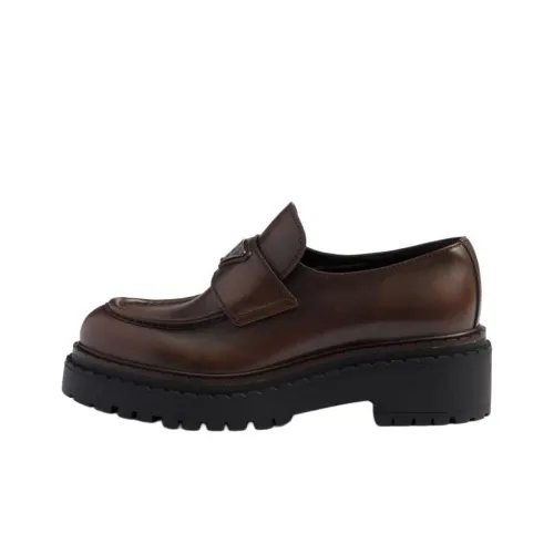 PRADA Лоферы 5,5 см Женские Темно-коричневые