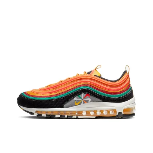 Nike Air Max 97 Low Беговые кроссовки Мужские Черные Оранжевые