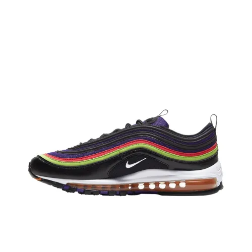 Nike Air Max 97 Амортизация Низкий Топ Air Cushion Беговые Кроссовки Мужские Черные