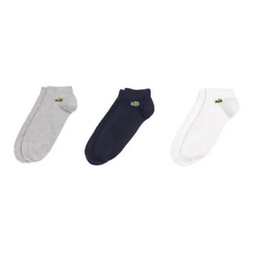 LACOSTE Collaboration 3 Pack Серый + Морской Синий + Белый Мужские Носки
