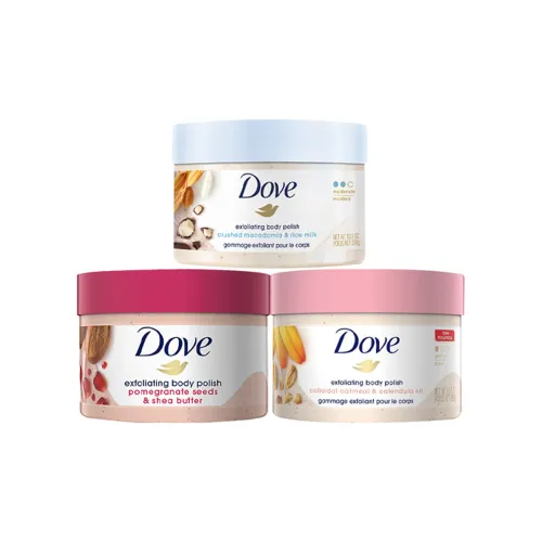 DOVE Вишневый цветок Гранатовый SEED Аромат Тело Скрабы 298г+280г Чистка Увлажнение Отшелушивание