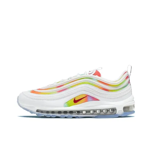 Nike Air Max 97 Low Топ Марафон Беговые кроссовки Мужской Белый Желтый Розовый