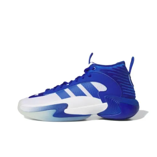 Adidas Exhibit Select Slip Resistant Abrasion Resistant Дышащий MID Топ Баскетбольные кроссовки Женские Синий Белый