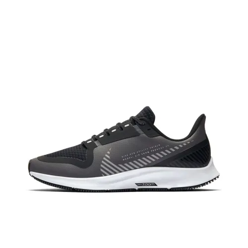 Nike Pegasus 36 Амортизаторы Slip-resistant Низкий топ Марафон Беговые кроссовки Женские Черный Серый