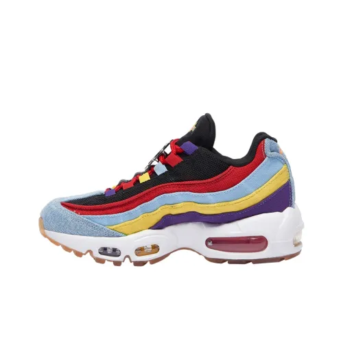 Nike Air Max 95 Low Топ Air Cushion Повседневные Беговые Кроссовки Унисекс Синий