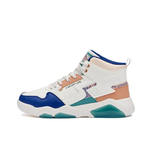 361° Xingran Амортизация Покрытие И Устойчивость к Износу Высокий Топ Скейтборд Кроссовки Мужские Белый Коричневый Синий