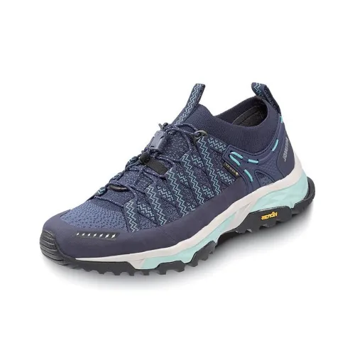 MEINDL Aruba Slip-Resistant Waterproof Low-Top Hiking Shoes Women's Blue Black MEINDL Aruba Противоскользящие водонепроницаемые низкие походные ботинки женские синие черные