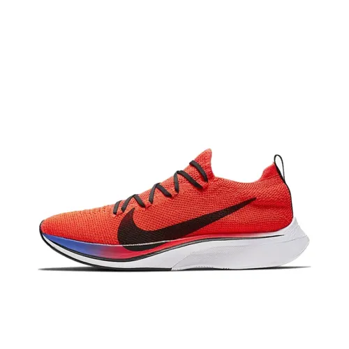 Nike Zoom VaporFly 4% Нескользящий Легкий Низкий Топ Марафон Беговые кроссовки Унисекс Красный