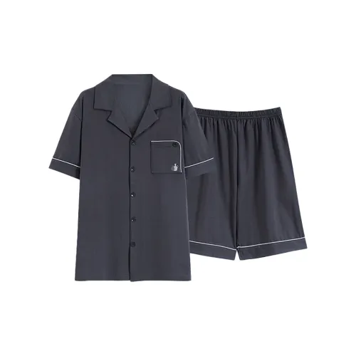 Городская красота Pajama Набор Лето Мужской Темно-серый