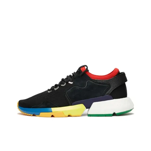 Social Status x Adidas Originals Consortium Shock Absorbers Slip-Resistant Low-Top Running Shoes Men's Black Rainbow
