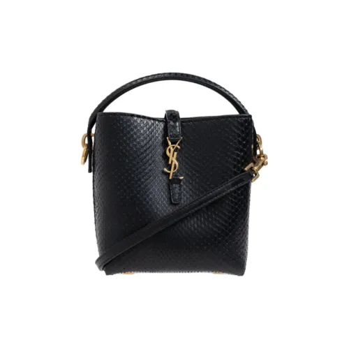 SAINT LAURENT Кожа Портативный Crossbody Сумка Сумка через плечо Маленькая Женская Черная