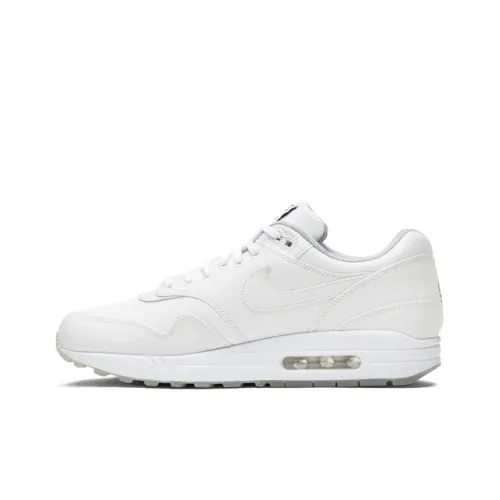 Nike Air Max 1 Low Топ Беговые кроссовки Унисекс Белый