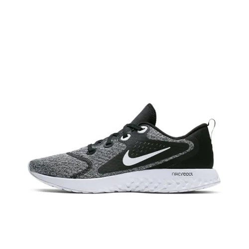 Nike Legend React 2 Амортизаторы Slip-resistant устойчивые к истиранию Низкий топ Тренировочные Беговые кроссовки Мужские Черный Серый