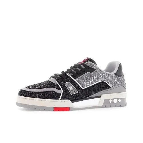 LOUIS VUITTON Тренер Low Топ Стильные Скейтбординги Мужской Черный Серый