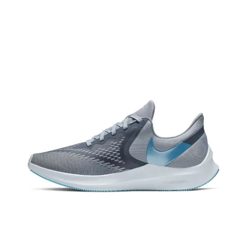 Nike Zoom Winflo 6 Low Топ Повседневные Беговые Кроссовки Унисекс Серый Синий